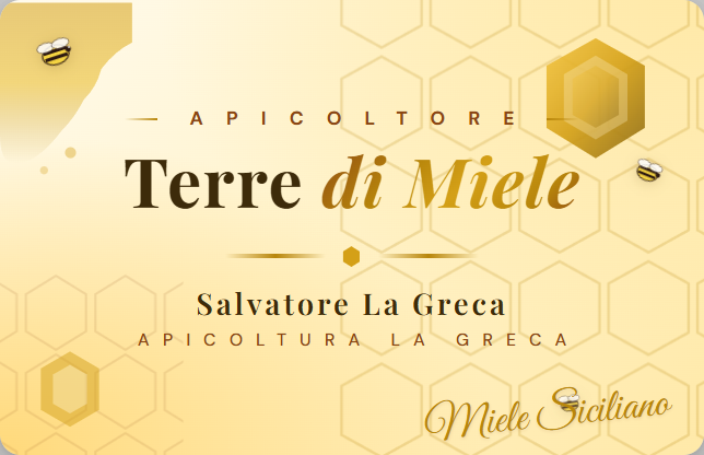 Biglietto da visita Terre di Miele — fronte