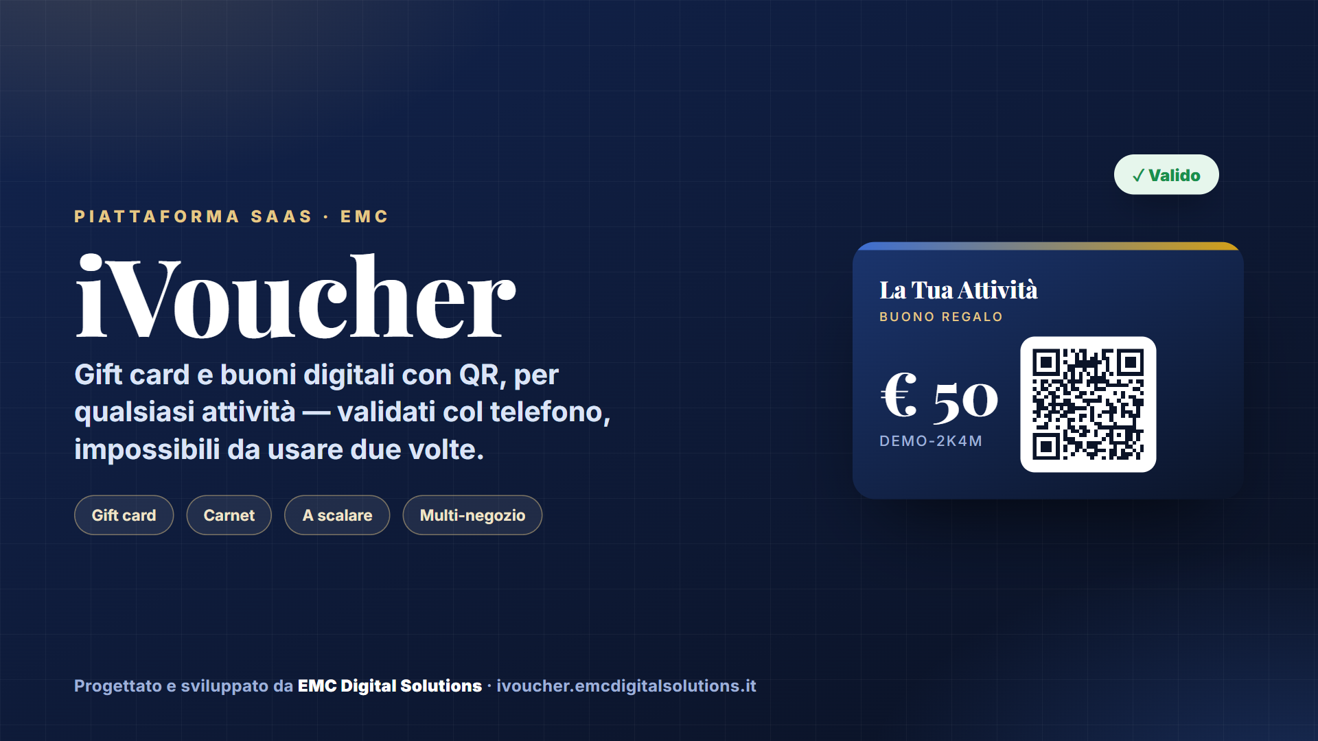 iVoucher — gift card digitale con QR